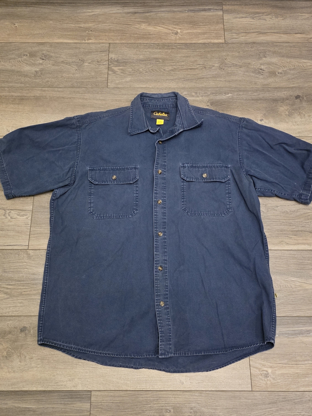 Cabela's Men's Navy Short-Sleeve Button-Up Shirt